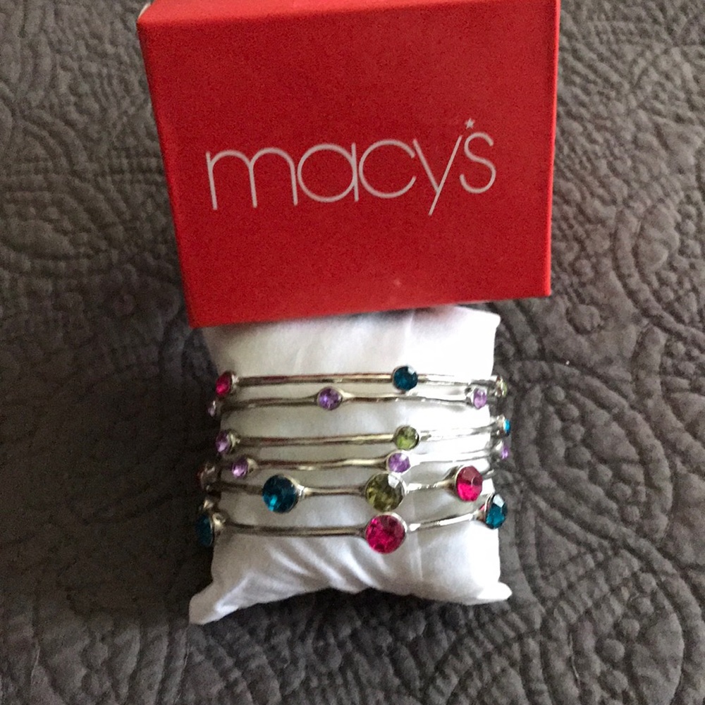 Gemstone bangle bracelets